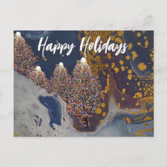 Pintado abstracto de postales de navidades (Anverso)