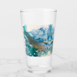 Pintado abstracto de tinta de alcohol de glaciar d