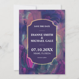 Pintado acrílico audaz Guardar la invitación a la 