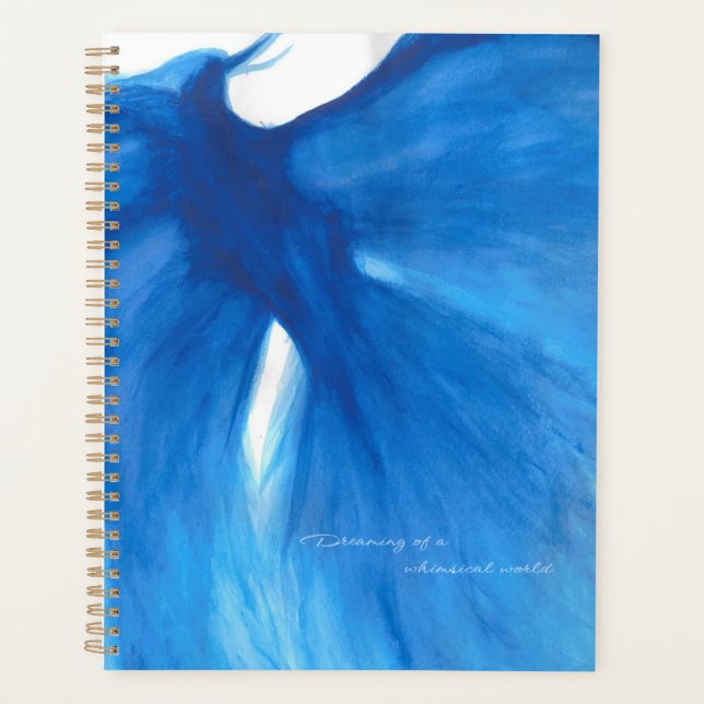 Pintado azul Phoenix Planner/ Agenda (Anverso)