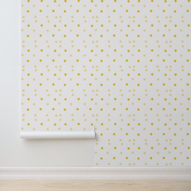 Pintado Bonito papel mural de estrellas doradas (Solicitud)