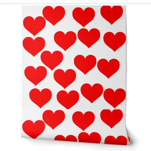 Pintado Bonito papel tapiz rojo de corazón de amor