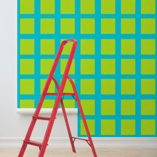 Pintado Cuadrados verdes de cal azul de papel de escritori