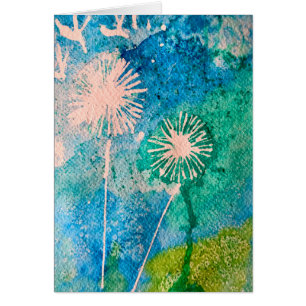 Pintado de acuarela abstracta de Dandelion
