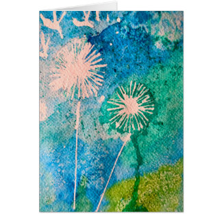 Pintado de acuarela abstracta de Dandelion