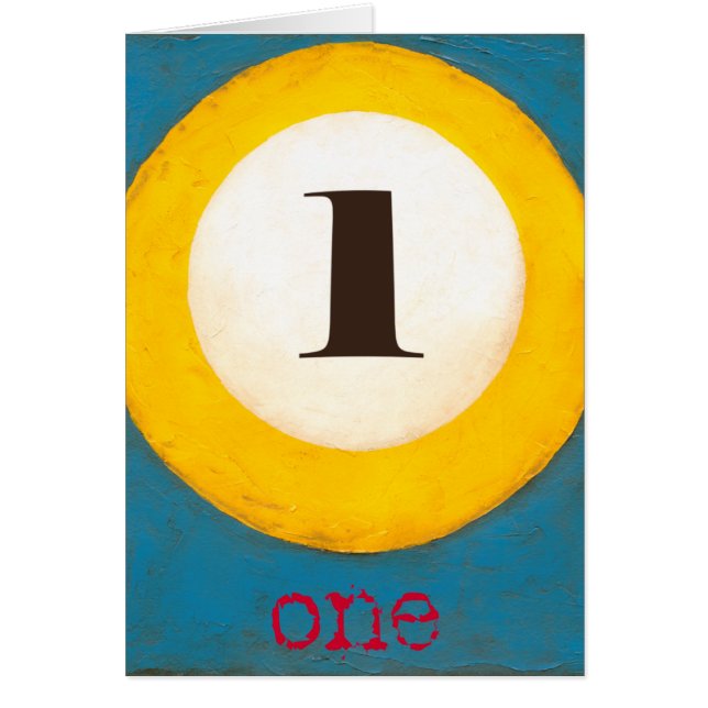 Pintado de cierre de la bola de billar número uno (Frente)