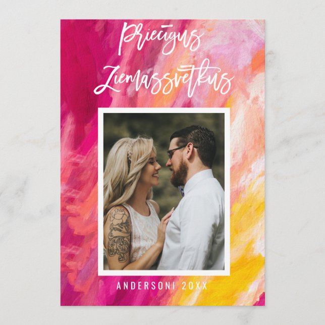 Pintado de la foto de Priecigus Ziemassvetkus en L (Anverso)