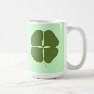 Pintado de Shamrock verde oscuro, tazas irlandesas