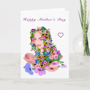 Pintado de tarjetas para madres con bebés