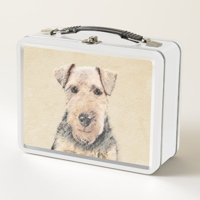 Pintado de Welsh Terrier - Arte de Perro Original. (Anverso)