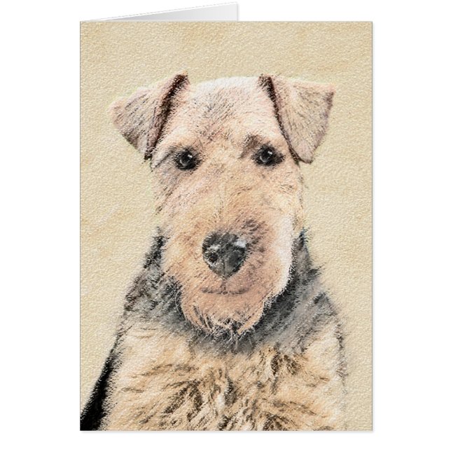 Pintado de Welsh Terrier - Arte de Perro Original. (Frente)