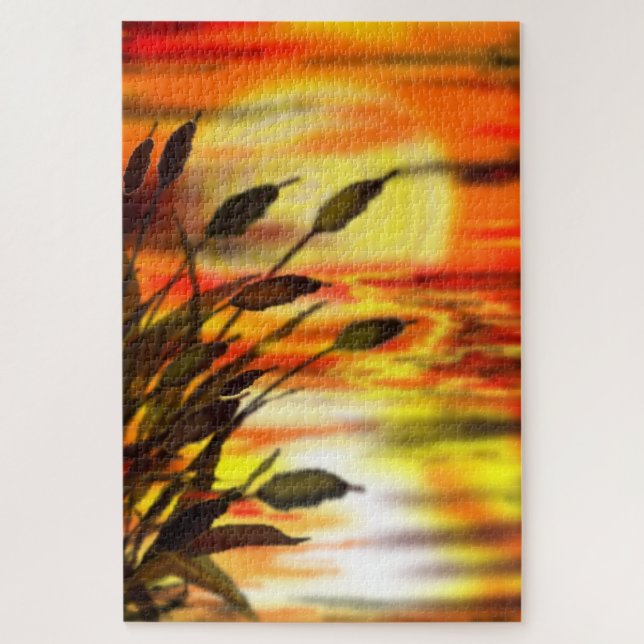 Pintado del rompecabezas del Lago Jigsaw (Vertical)