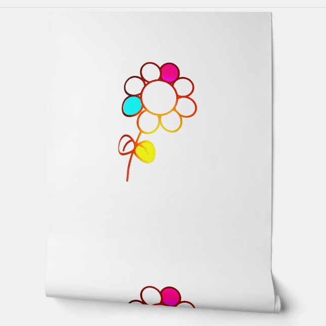 Pintado DISEÑO DE ESTILO DE FLORES DE papel tapiz (Desenrollar)