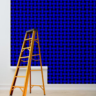 Pintado Diseño de la trama Royal Blue Weave en papel de pa