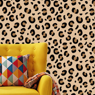 Pintado Diseño de leopardo impresión animal papel tapiz sa