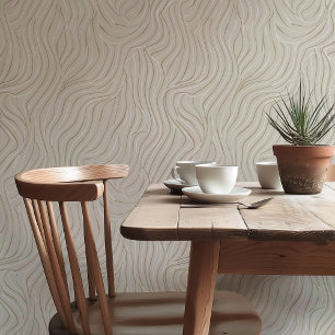 Pintado Elegante Waves Resumen Papel de escritorio Peel & 