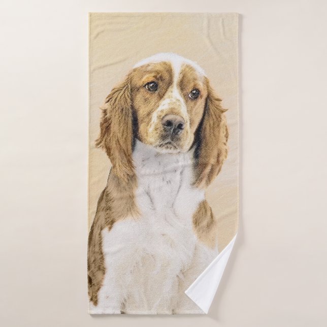 Pintado español de Springer galesa - Arte de perro (Toalla de baño)