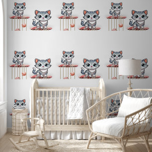 Pintado Gatos de papel tapiz