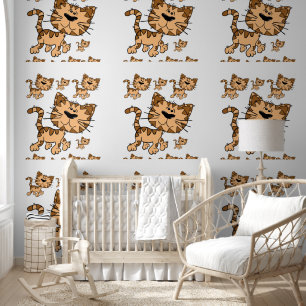 Pintado Gatos de papel tapiz