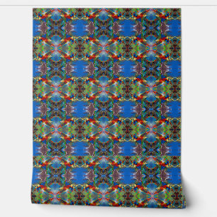 Pintado Hermosa imagen Parot de papel tapiz a medida