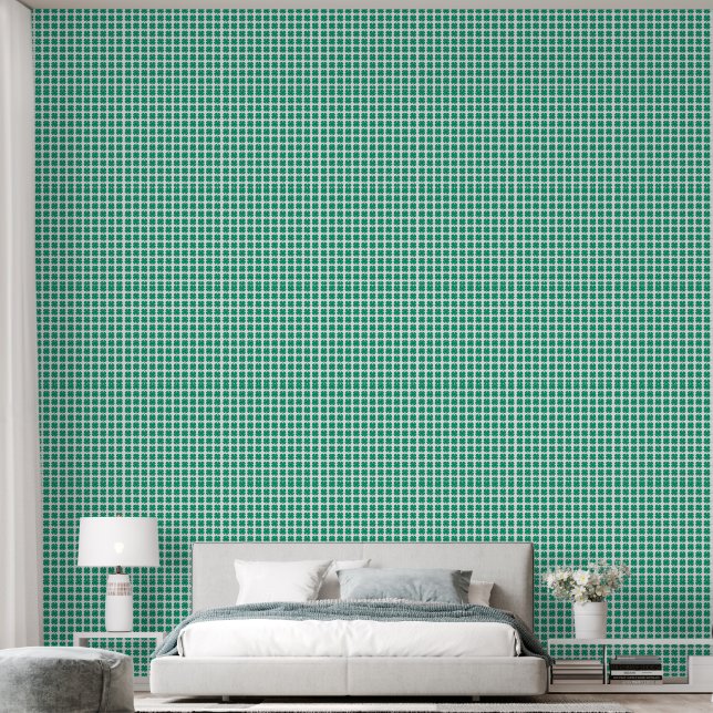 Pintado Lucky 4 Leaf Irish Clover texturizado papel de par (Dormitorio)