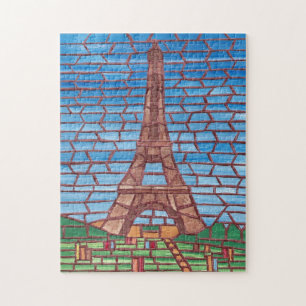 Pintado mosaico Torre Eiffel Jigsaw Puzzles