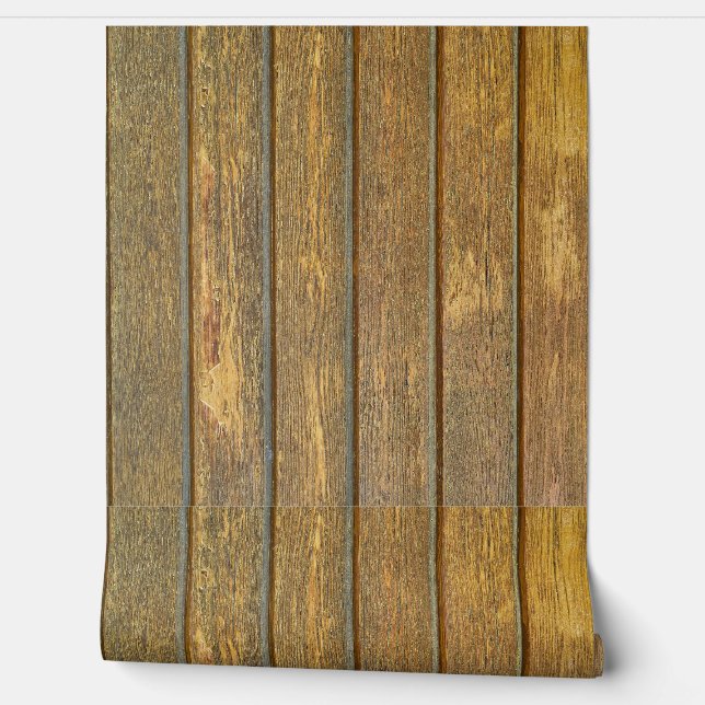 PINTADO PALANCOS DE MADERA PAPEL DE CABINA RÚSTICA (Desenrollar)