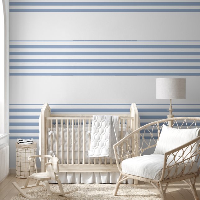 Pintado Papel azul y franja blanca (Niños)