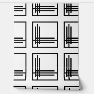 Pintado Papel de escritorio - Art Deco Negro / Blanco
