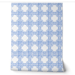 Pintado Papel de escritorio azul de mosaico ornamental
