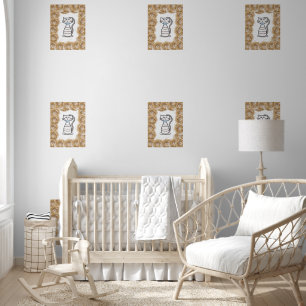 Pintado Papel de escritorio Brown Beige Rope Cat