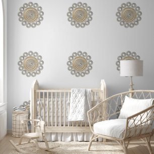 Pintado Papel de escritorio Brown Beige Rope Circular