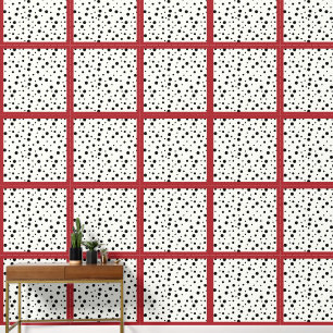 Pintado Papel de escritorio Dalmation Red Peel y Stick