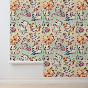 Pintado Papel de escritorio de gatos Personalizado lindo -