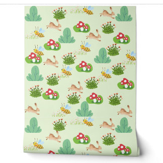Pintado Papel de escritorio de la guardería Woodland Meado