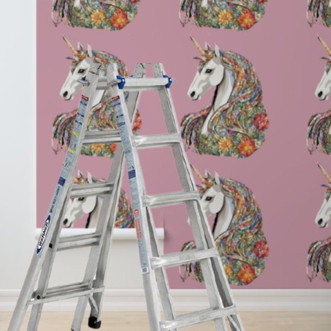 Pintado Papel de escritorio de Peel y Stick Caballo mítico (Peel and Stick Wallpaper Unicorn Mythical Horse Wallpaper)