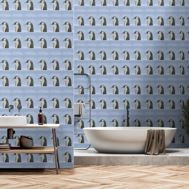 Pintado Papel de escritorio del emperador Penguin (Baño)