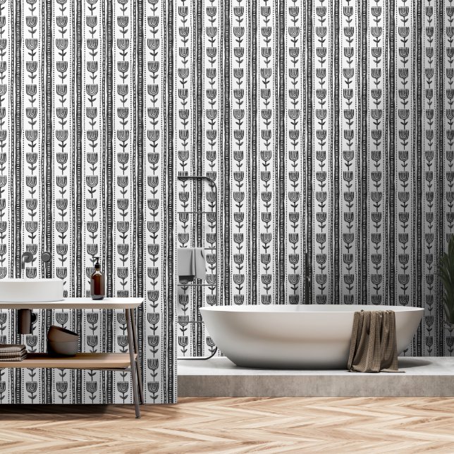 Pintado Papel de escritorio étnico Boho - Decoración de pa (Baño)