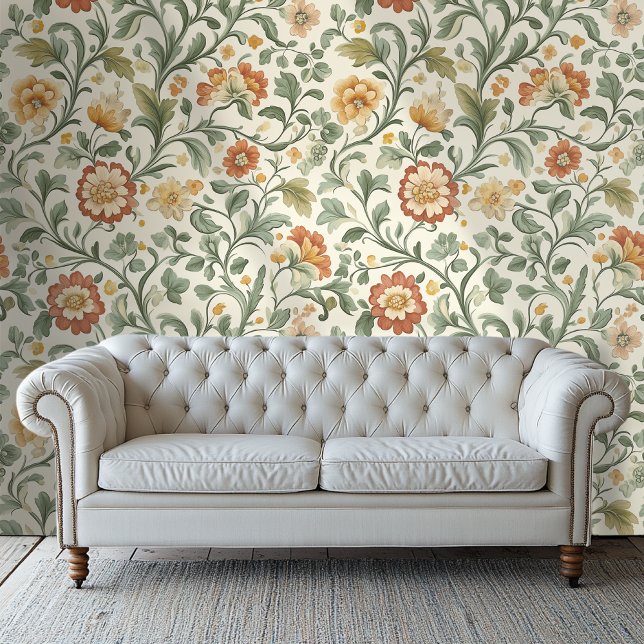 Pintado Papel de escritorio Floral Estilo de la cosecha Ac (Subido por el creador)