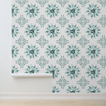 Papel de escritorio Inky Floral | Blanco verde Ver