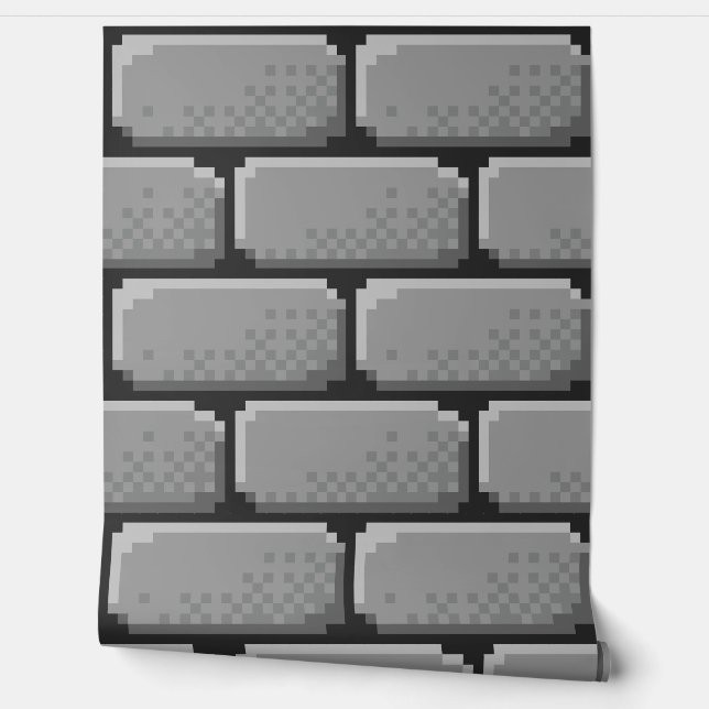 Pintado Papel de escritorio Pixel-Art "STONEBRICKS" Var01A (Desenrollar)