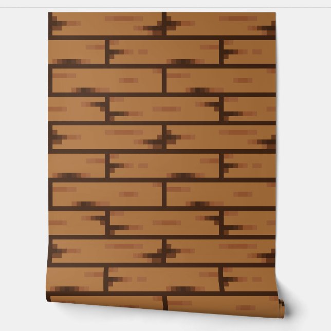 Pintado Papel de escritorio Pixel-Art "WOODPLANKS" Var01 d (Desenrollar)