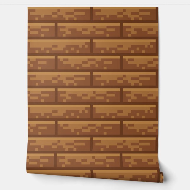 Pintado Papel de escritorio Pixel-Art "WOODPLANKS" Var03 d (Desenrollar)