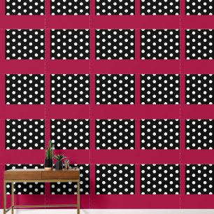 Pintado Papel de escritorio rosado y negro para puntos de 