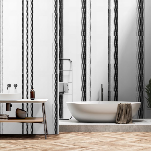 Pintado Papel de escritorio Vinyl Texturado B & W (Baño)