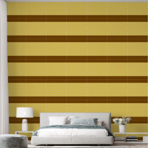 Pintado Papel de fondo amarillo Polka Dot Gold Pez y Stick