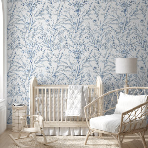 Pintado Papel de fondo azul azul de la tela francesa de Da