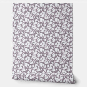 Pintado Papel de fondo botánico de escala de grises