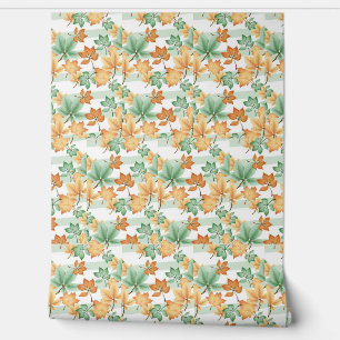 Pintado Papel de fondo botánico de hoja verde - Naturaleza