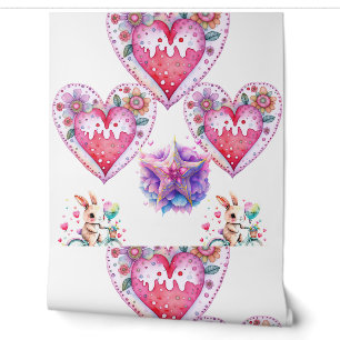 Pintado Papel de fondo de El día de San Valentín romántico